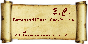 Beregszászi Cecília névjegykártya
